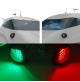 Led Navigation light - Green Starboard and  Red Port  Light - Complete set - 12V Plastic Material - WK-NL8- AZLED